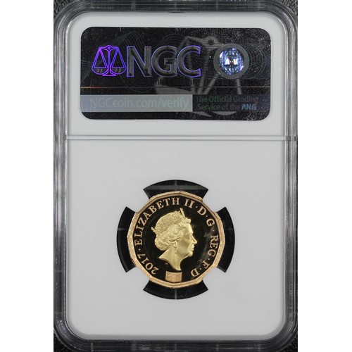 170 - NGC PF70 Ultra Cameo 2017 Gold proof £1, Elizabeth II. Featuring the new 