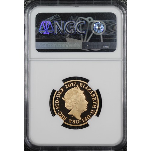 165 - NGC PF70 Ultra Cameo 2017 Gold proof 2p, Elizabeth II. Part of the 