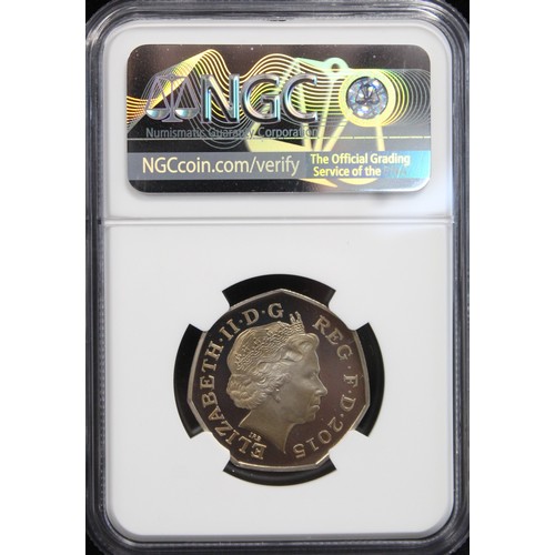 217 - NGC PF68 Ultra Cameo 2015 Proof 50p coin commemorating the 75th Anniversary of the Battle of Britain... 