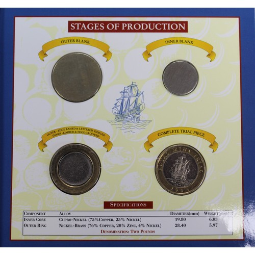 234 - 1994 Royal Mint Trial £2 coin set in presentation pack. The set demonstrates the stages of mintage o... 