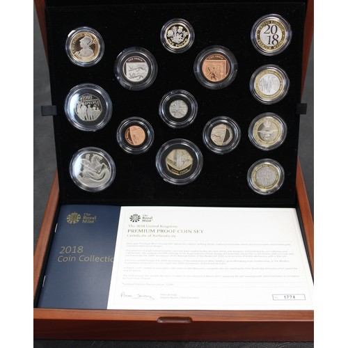 274 - 2018 Royal Mint 14-coin premium proof set, Elizabeth II, featuring the Frankenstein £2 & Prince ... 