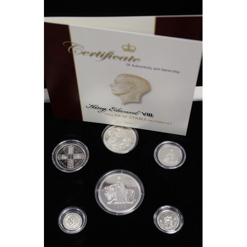 199 - 1936 Pattern currency set of 6 coins, Edward VIII. An unofficial release by the London Mint Office c... 