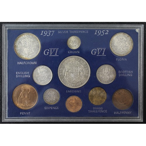 143 - 1937 Currency set in Sandhill case. A most attractive set with all coins of higher quality, generall... 