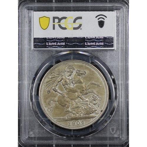 88 - PCGS PR64 1902 Matte proof crown, Edward VII. A bold and appealing example with deep grey tone and w... 