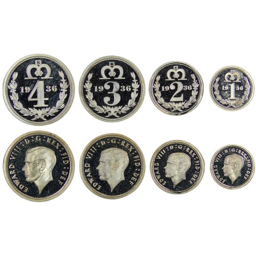 50 - 1936 Pattern Maundy set, Edward VIII. An unofficial release finished in sterling silver and presente... 