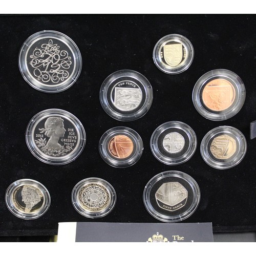 270 - 2012 Royal Mint 11-coin premium proof set featuring the Charles Dickens £2 coin and Diamond Jubilee ... 