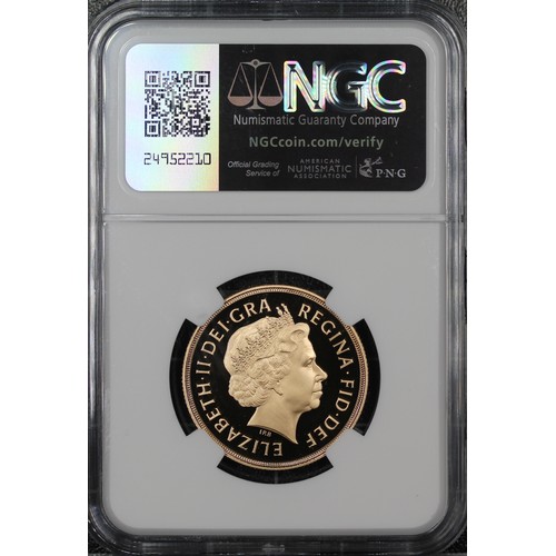 151 - NGC PF70 Ultra Cameo 2012 Gold proof double sovereign/two pounds, Elizabeth II. Special reverse with... 