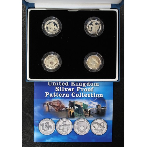 227 - 2003 Silver proof pattern £1 4-coin 