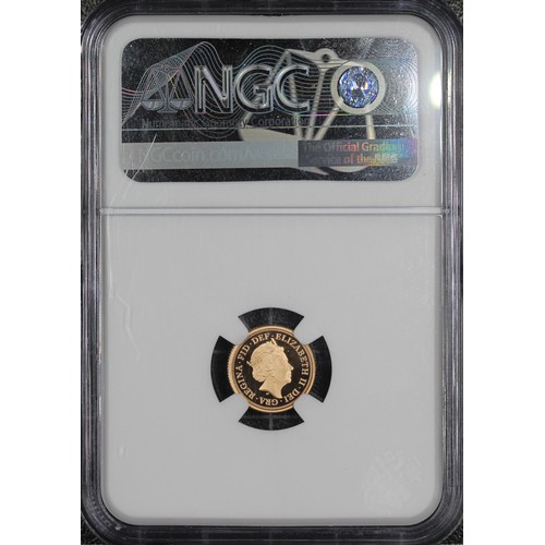 170 - NGC PF70 Ultra Cameo 2022 Proof quarter sovereign, Elizabeth II. Platinum Jubilee special reverse de... 