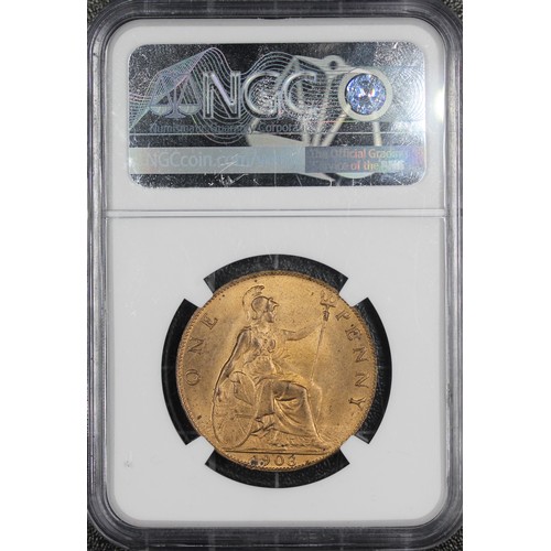 40 - 1903 Penny, NGC MS64RB, Edward VII. Bright and vibrant with much lustre; a fine example of the year,... 