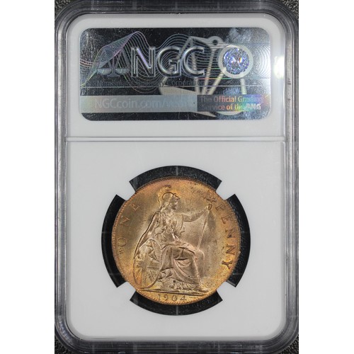 41 - 1904 Penny, NGC MS64RD, Edward VII. A superb example in the highest red designation with plentiful l... 