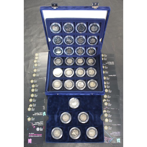 214 - BUNC London 2012 Olympics 50p collection featuring all 29 sports, housed in display box complete wit... 