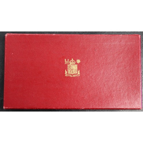 170 - 1950 Proof set, George VI, in original red box of issue. Occasional unevenness in tone, some light t... 