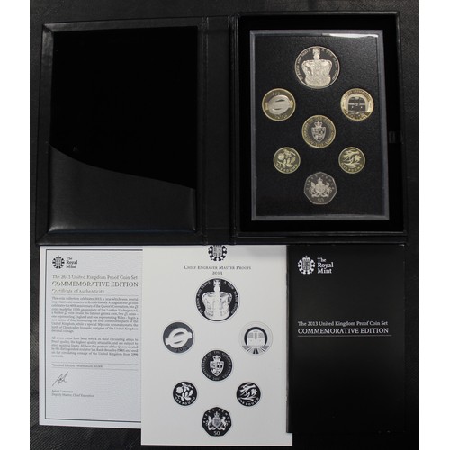 273 - 2013 Royal Mint 7-coin Commemorative Edition proof set including Underground Roundel & Train £2 ... 