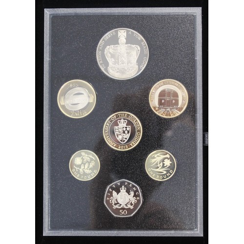 273 - 2013 Royal Mint 7-coin Commemorative Edition proof set including Underground Roundel & Train £2 ... 