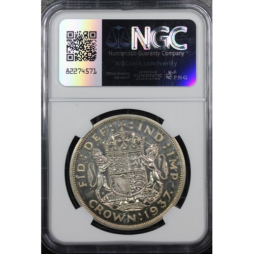 156 - 1937 Proof Crown, NGC PF65, George VI. A boldly struck example with significant cameo effect to the ... 