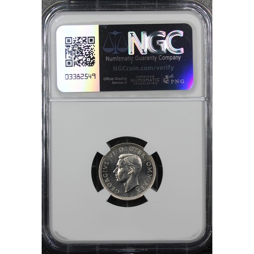 73 - 1951 Sixpence, NGC PF66, George VI. A superb example with just 8 examples higher on the NGC census. ... 