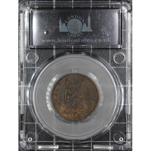 30 - 1876-H Half Penny, LCGS 60, Victoria 