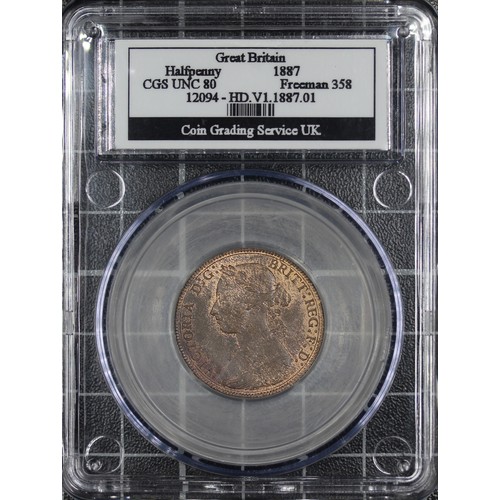 33 - 1887 Half Penny, CGS 80, Victoria 