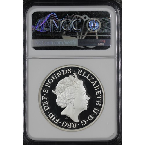 250 - Solo Top Pop NGC PF70 Ultra Cameo 2017 Silver proof piedfort £5, Elizabeth II. Struck to commemorate... 