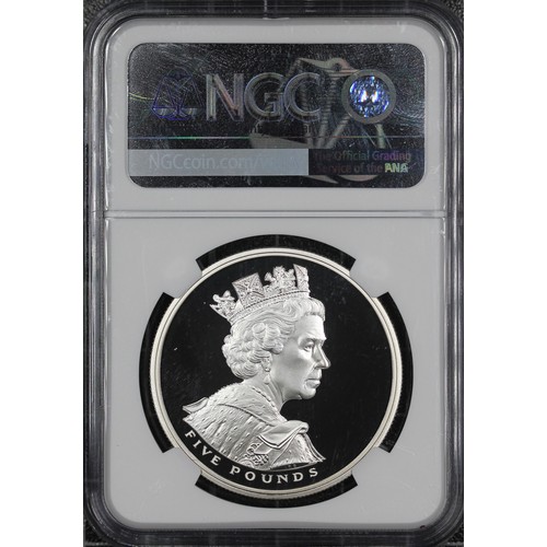 245 - NGC PF70 Ultra Cameo 2002 silver proof £5 coin, Elizabeth II. Struck to commemorate the Golden Jubil... 