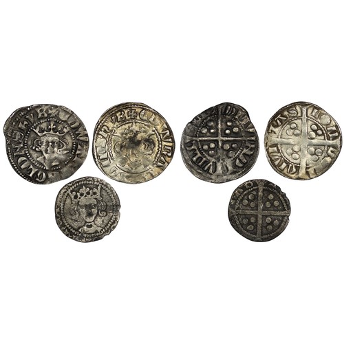 10 - A trio of pennies, Edward III & Henry V, London and Bury St. Edmunds mints. Fine and better, the... 