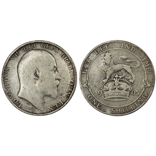 83 - 1905 Shilling, Edward VII. The key date 20th century shilling. Fair/nFine. [ESC 1414, Bull 3591, S.3... 