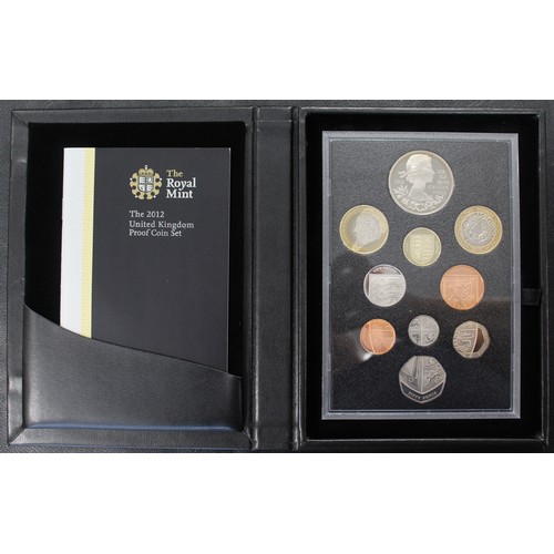 271 - 2012 Royal Mint 10-coin proof set including Queen Elizabeth II Diamond Jubilee £5 coin in book-style... 