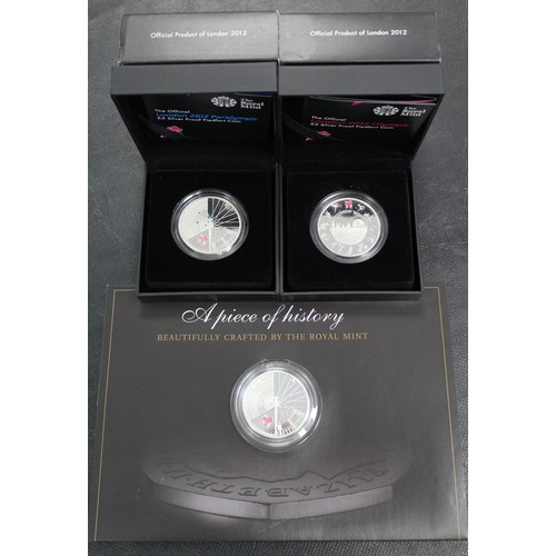 236 - Silver proof piedfort & silver proof £2 coins (3) all with a London 2012 Olympics theme comprisi... 