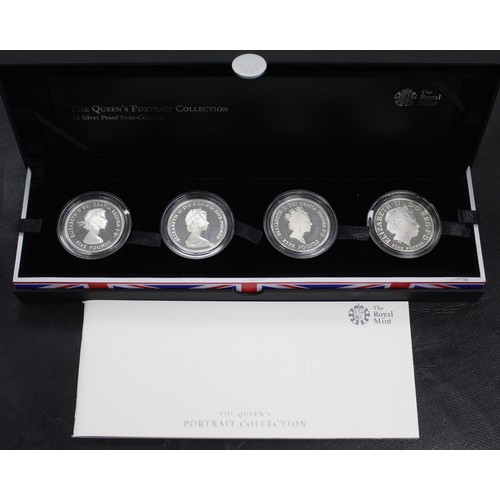 247 - 2013 Queen's Portrait Collection of silver proof £5 coins struck to celebrate the 60th Anniversary o... 