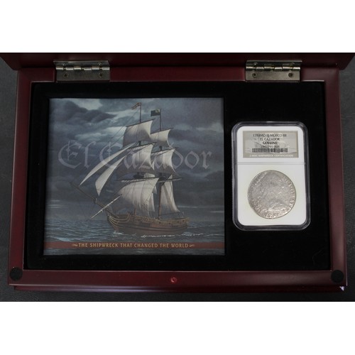 320 - 1783 Mexico 8 Reales recovered from the sunken Spanish warship El Cazador, certified genuine by NGC.... 