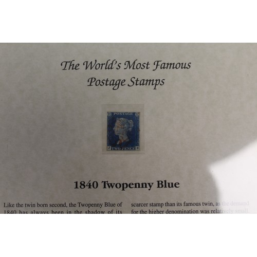 329 - The World's Most Famous Stamps. A collection of three presentation sets including the Penny Black, t... 