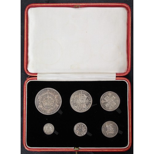 168 - 1927 Proof set, George V, in original red hard case of issue. All as struck with wonderful matching ... 