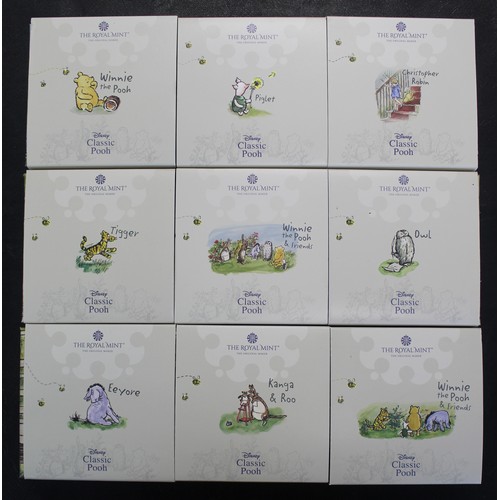 236 - Winne the Pooh silver proof 50p collection (9) comprising 2020 Winnie the Pooh, 2020 Piglet, 2020 Ch... 