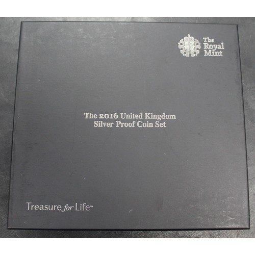 307 - 2016 Silver proof 16-coin Annual set including Shakespeare £2 coins (3), Great Fire of London £2 coi... 