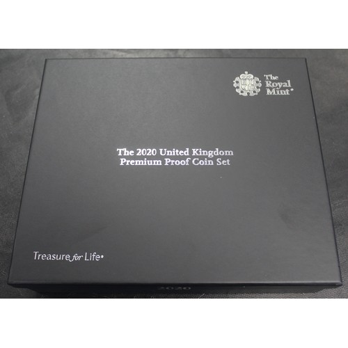 297 - 2020 Royal Mint 14-coin premium proof set  including Tokyo Olympics 50p. A little minor toning other... 