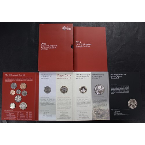 286 - 2015 13-coin brilliant uncirculated annual set featuring both definitive and commemorative issues in... 