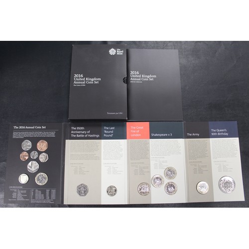 287 - 2016 16-coin brilliant uncirculated annual set featuring both definitive and commemorative issues in... 