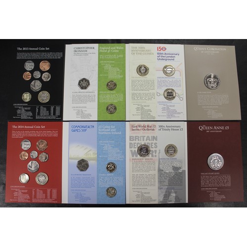 285 - 2013 & 2014 brilliant uncirculated annual sets. Both featuring definitive and commemorative issu... 