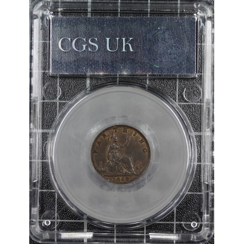 33 - 1868 Farthing, CGS 75, Victoria. O. young  