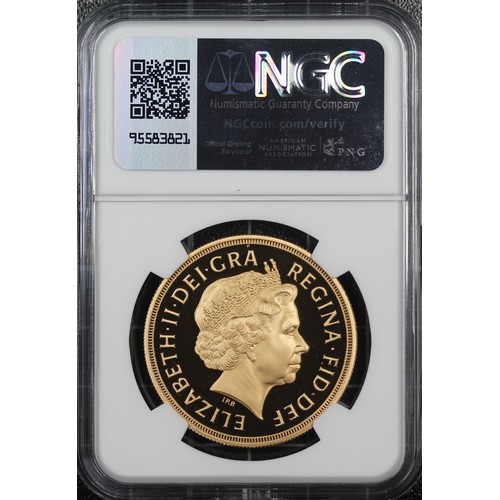 211 - NGC PF69 Ultra Cameo 2005 Proof 5 sovereigns/five pounds, Elizabeth II. Special reverse design with ... 