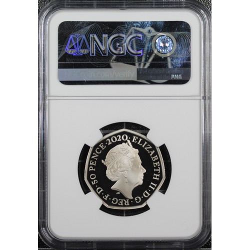 238 - NGC PF69 Ultra Cameo Proof 50p celebrating the 2020 Tokyo Olympics which was delayed due to the Glob... 