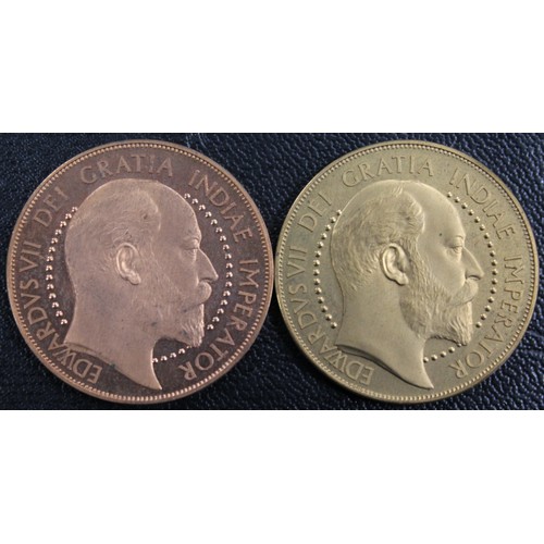 5 - A pair of Edward VII INA fantasy Ireland crowns, 1901. O. bare bust, EDWARDVS VIII DEI GRATIA INDIAE... 