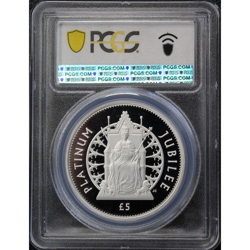 281 - Alderney, PCGS PR70DCAM 2022 Silver proof 2oz £5 coin struck to celebrate the Platinum  Jubilee of Q... 