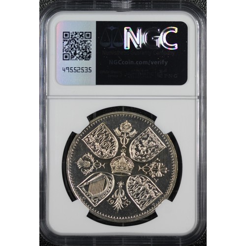 181 - 1953 Crown, NGC PF66, Elizabeth II.  A premium example of the signature coin of the Coronation year ... 