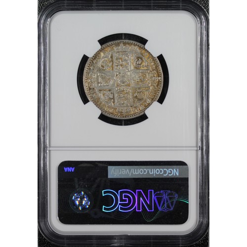 108 - 1849 Florin, NGC AU53, Victoria. The so-called 