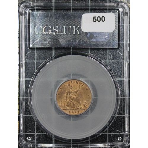 12 - 1886 Farthing, CGS 82, Victoria. O. young  