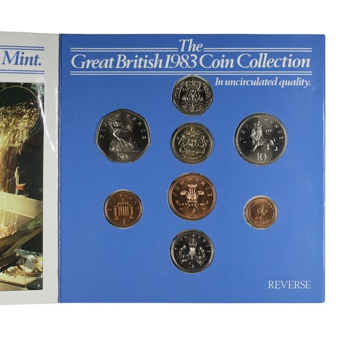 1 - 1983 New Pence 2p Mule in BUNC Martini issue year set. The much publicised and very rare mule error,... 