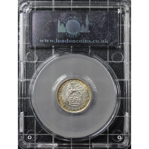 172 - 1925 Sixpence, CGS 85, George V. O. Bare head left, R. Lion on crown dividing date, the coin with br... 