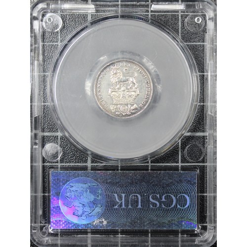 155 - 1826 Sixpence, CGS 60, George IV. O. bare head left, R. lion on crown. EF, some hairlines noted in f... 